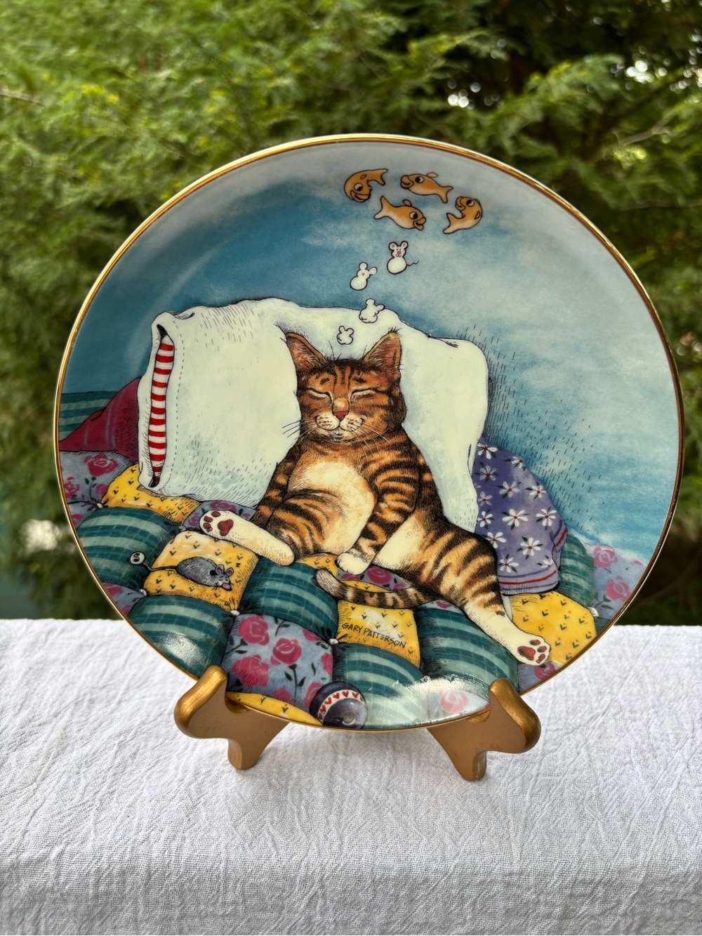 Vintage Cat Nap Plate by Gary Patterson Plate No.B5979